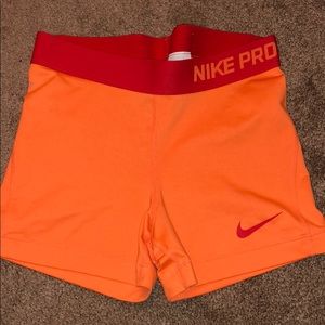 Nike Pro Orange Shorts